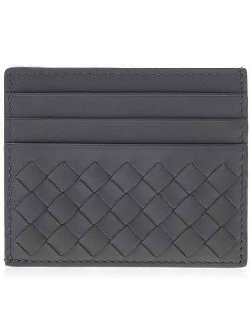 Bottega Veneta Intrecciato Card Wallet Grey