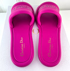 Dior Ever D Slides Pink Embossed Lambskin