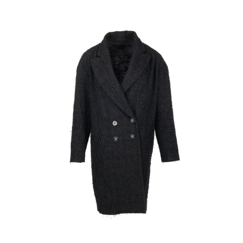 Chanel Size 36  31 Rue Cambon Double Breasted Coat Cotton/Polyester Black