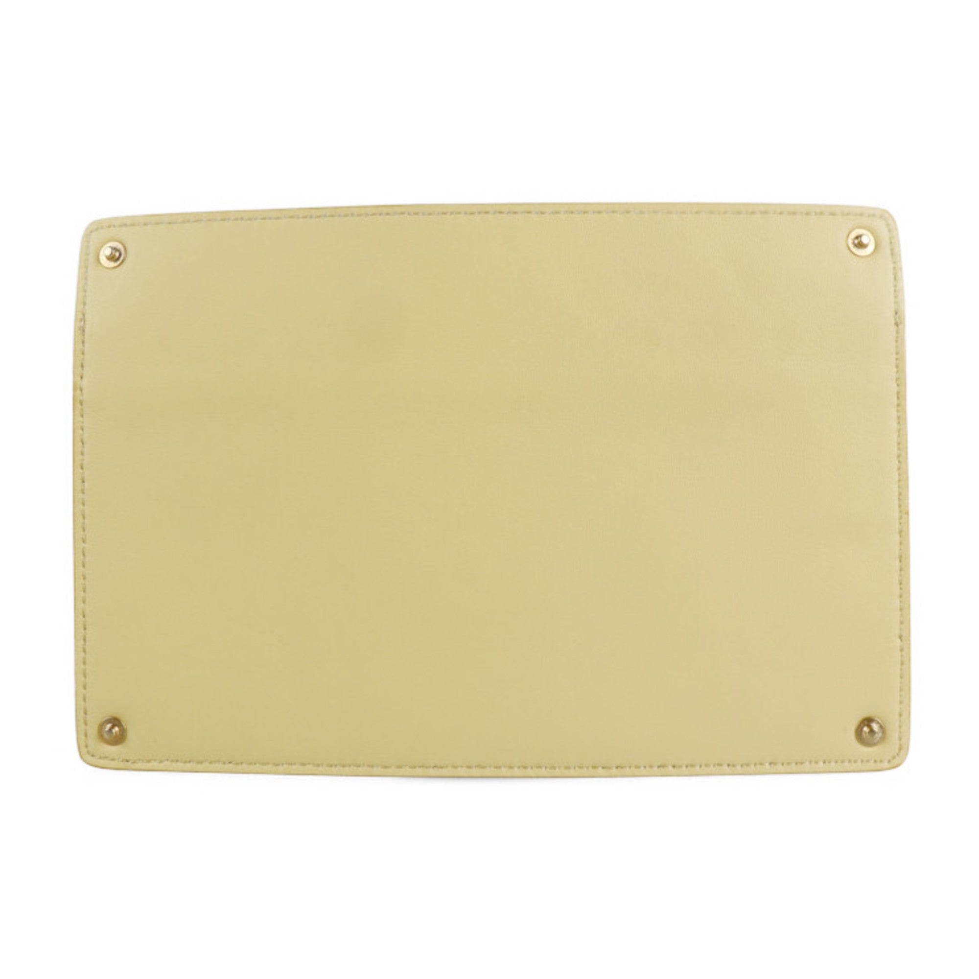 Fendi Peekaboo  yellow Leather Pouch ()