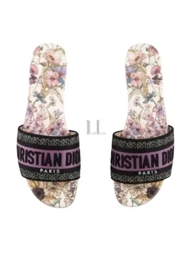 Dway Cotton Embroidered Slippers White Dior
