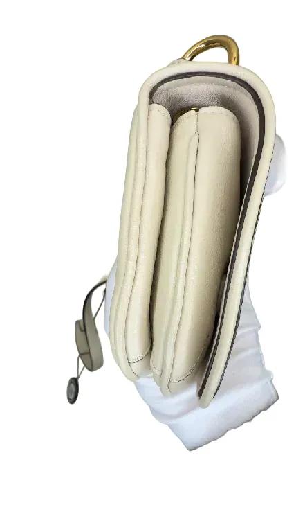 GUCCI Roxy Calfskin Web Mini Blondie Shoulder Bag White A-90 A-90
