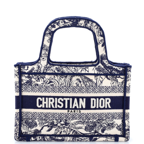Dior Toile de Jouy Book Tote Embroidered Canvas Mini