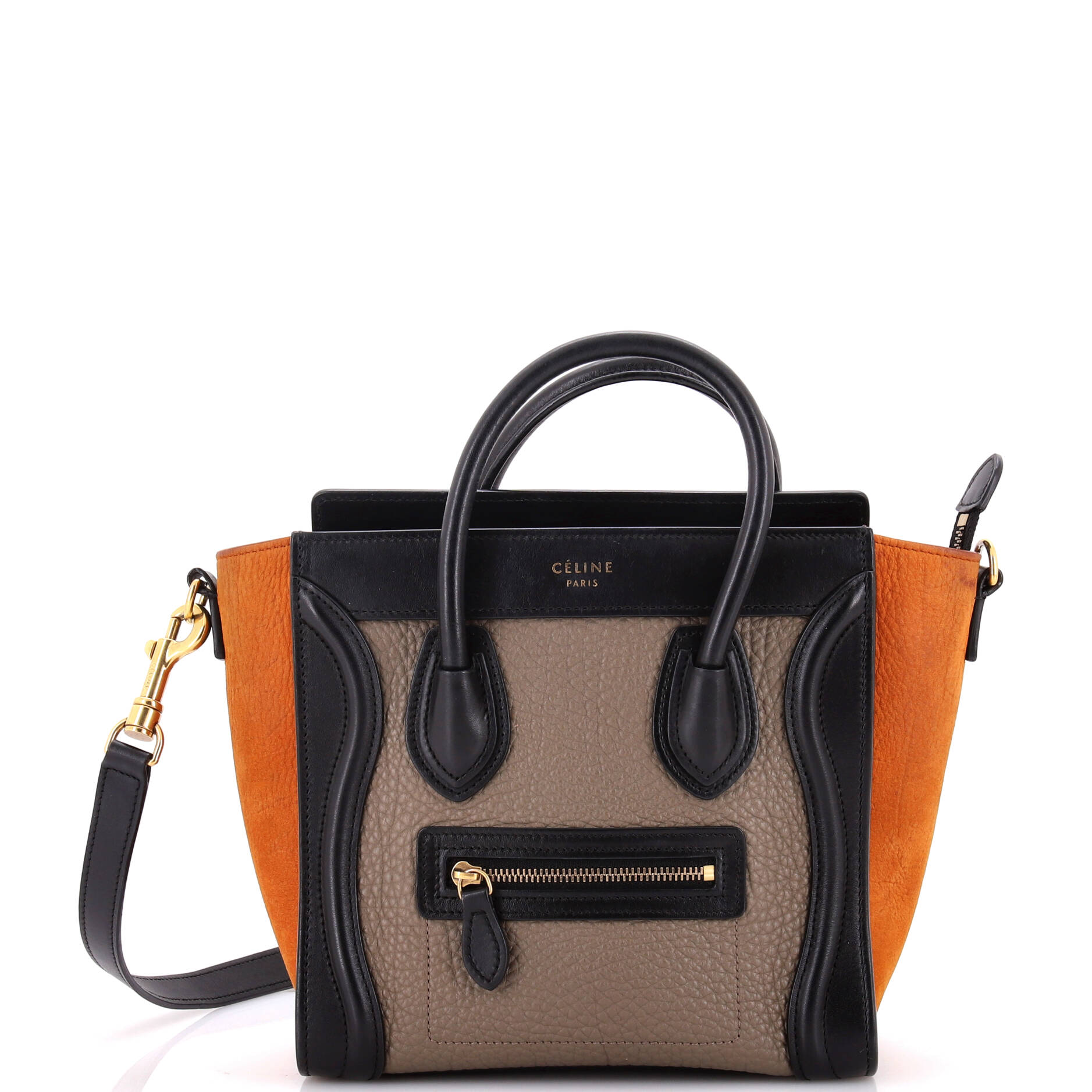 Celine Tricolor Luggage Bag Leather Nano