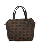 Fendi Zucca Mini Handbag 8N0000 Brown Canvas Leather  Fendi