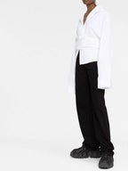 Balenciaga wrap long sleeve shirt white