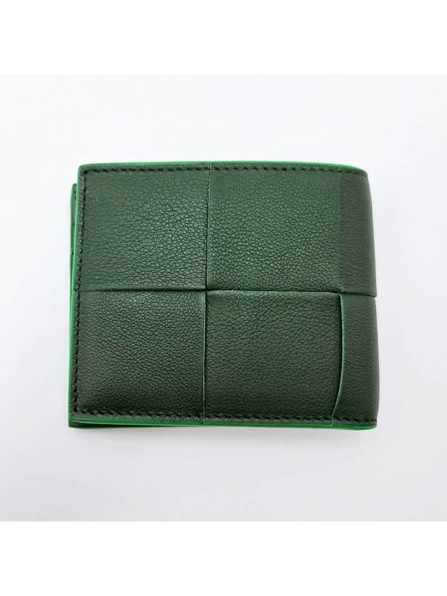 Bottega Veneta Maxi Intrecciato Leather Half Wallet Raintree
