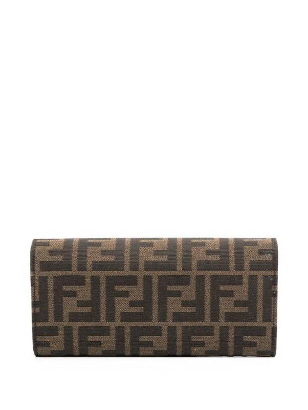 Fendi Fabric Chain Long Wallet Brown
