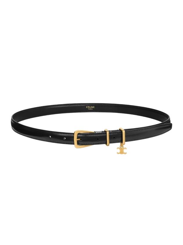 CELINE Taurillon Leather Elegant Charm 1 Belt Black