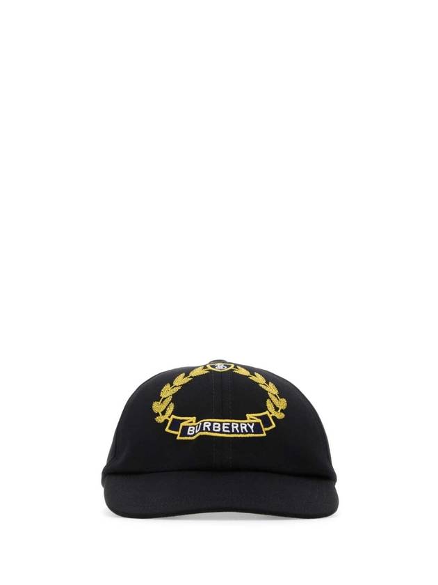 Burberry BLACK Black cotton baseball cap 8069377 A1189
