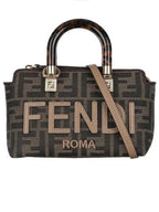 Fendi By The Way Monogram Mini Tote Bag Brown