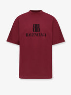 Balenciaga Men Cotton T-Shirt With Logo