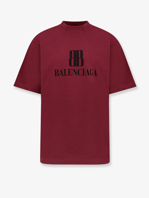 Balenciaga Men Cotton T-Shirt With Logo