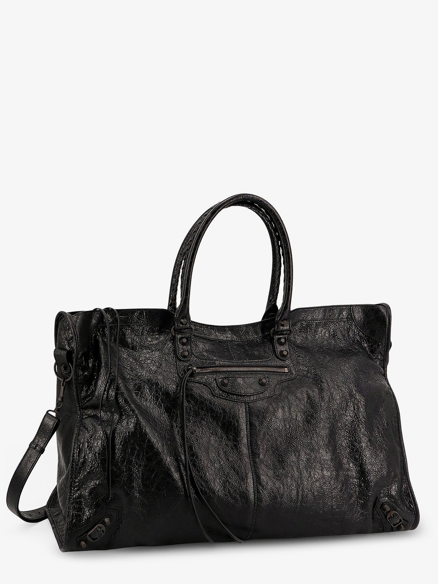 Balenciaga Men Le City Leather Travel Bag