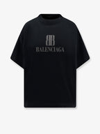 Balenciaga Women Cotton T-Shirt With Logo