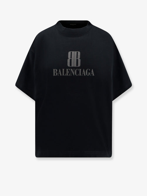 Balenciaga Women Cotton T-Shirt With Logo