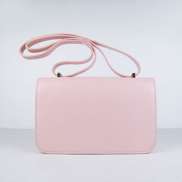 Hermes calf Leather Message Bag H020 pink golden