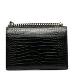 Saint Laurent Sunset Bag in Crocodile Black 442906