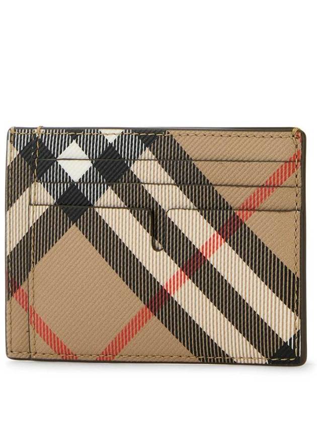 Burberry Check Card Wallet Beige