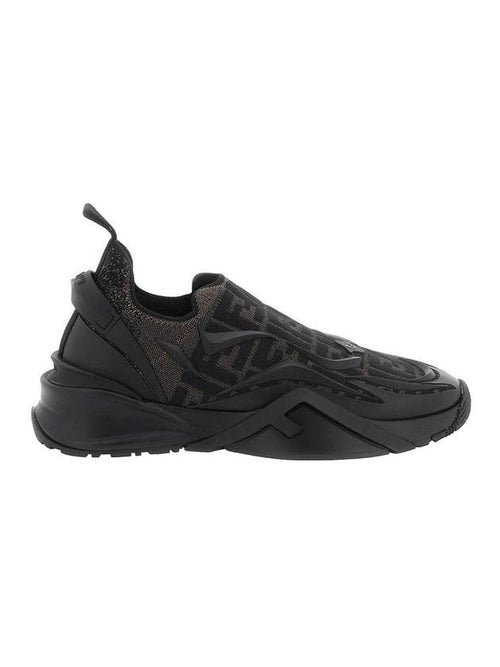 Fendi Flow Low Top Sneakers Black Brown