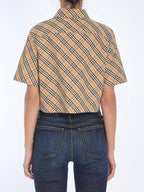 Burberry Check cropped shirt
