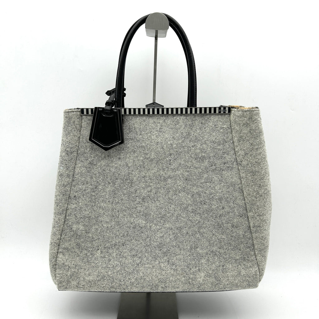 Fendi Felt 2Jours Large - Grey Totes, Handbags fe8822gg
