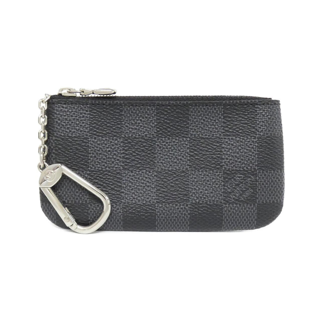 Louis Vuitton Pochette Clé Damier Graphite Card Key Case Coin Key Case