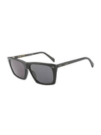 CELINE Eyewear Logo Square Acetate Sunglasses Black