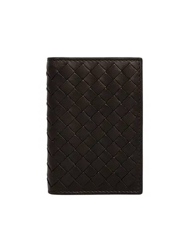 Bottega Veneta Intrecciato Card Wallet Dark Brown