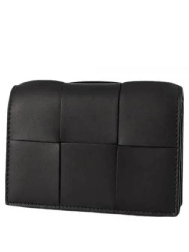 Bottega Veneta Women's Intrecciato Cassette Card Wallet Black