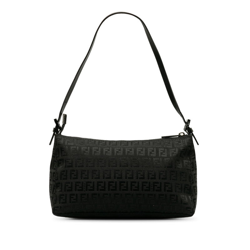 Fendi Zuo Mini Handbags Porch 8BR156 Black Canvas Leather  Fendi