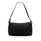 Fendi Zuo Mini Handbags Porch 8BR156 Black Canvas Leather  Fendi