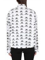Balenciaga All Over Logo Shirt White