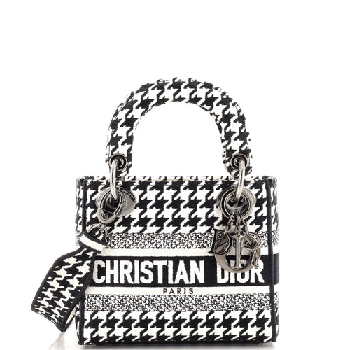 Dior Lady D-Lite Bag Houndstooth Canvas Mini