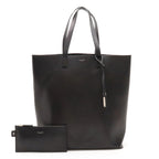Saint Laurent Shopping Tote Bag Calfskin Black 396906
