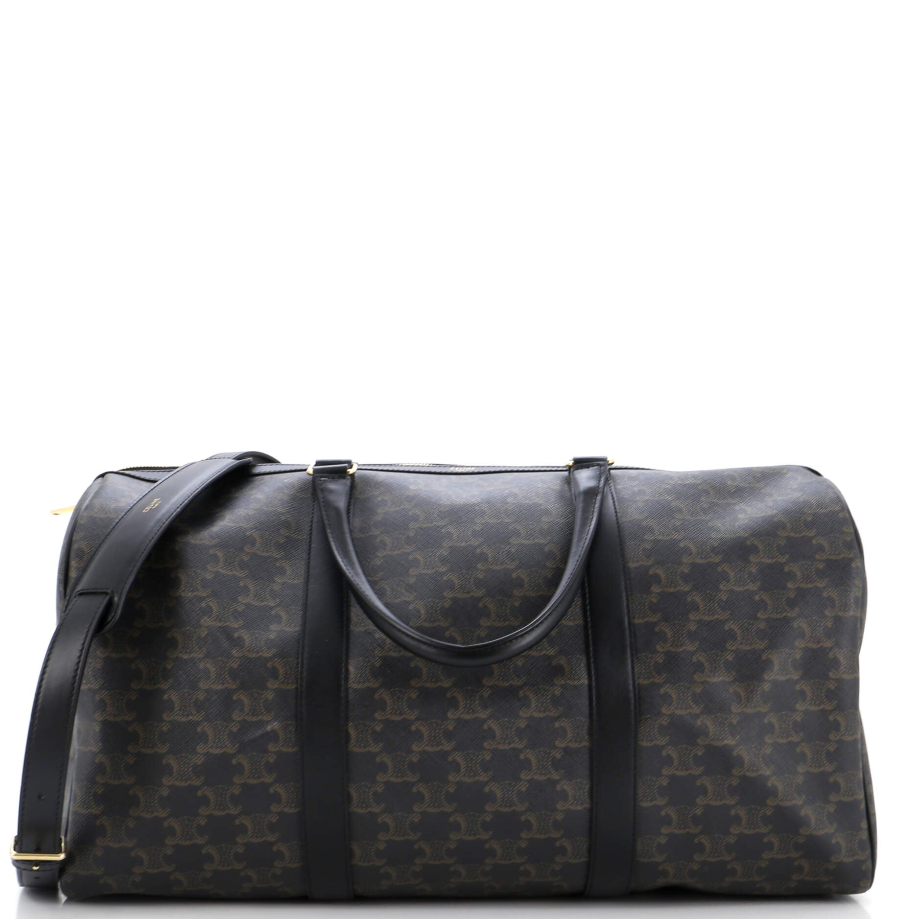 Celine Travel Duffle Bag Triomphe Coated Canvas Medium