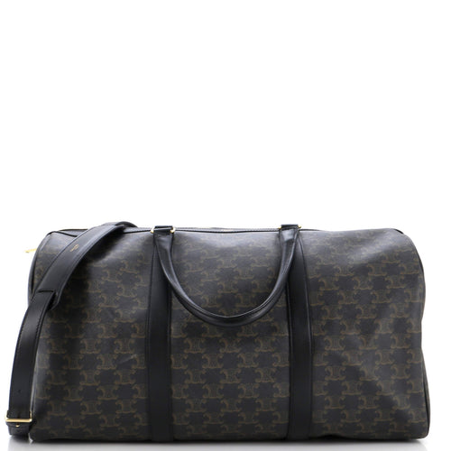 Celine Travel Duffle Bag Triomphe Coated Canvas Medium