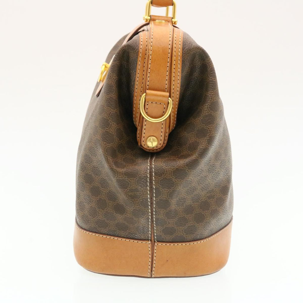 CELINE Macadam Canvas Hand Bag Brown  26517