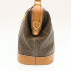 CELINE Macadam Canvas Hand Bag Brown  26517