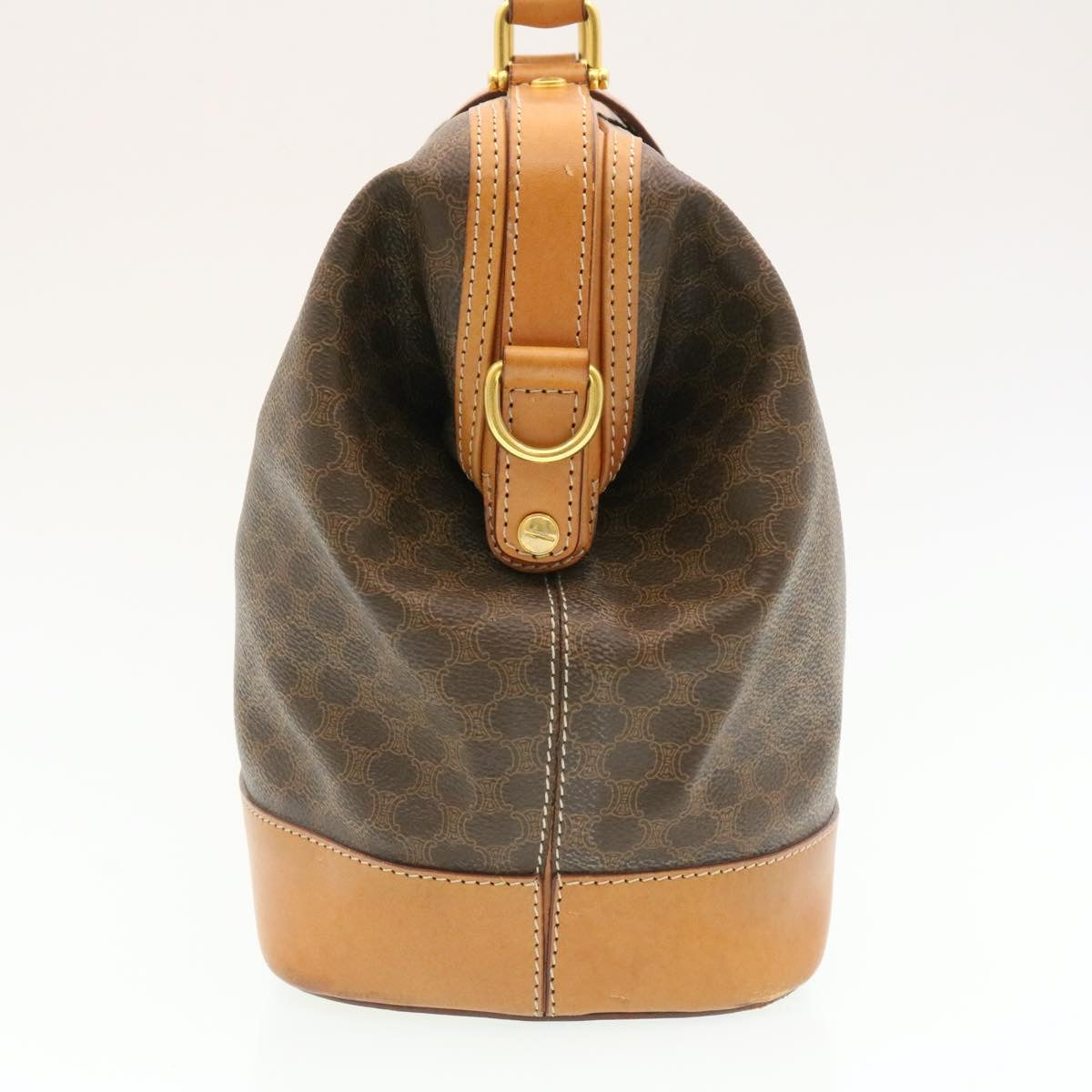 CELINE Macadam Canvas Hand Bag Brown  26517