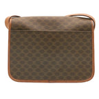 CELINE Macadam Canvas Circle logo Shoulder Bag Brown  26659