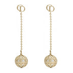 DIOR BALL DROP GOLD EARRINGS