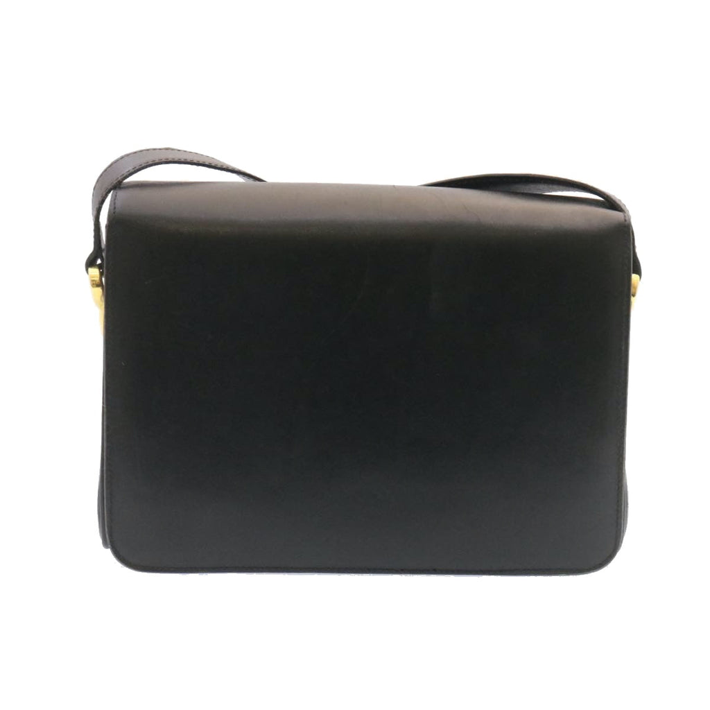 CELINE Horse Carriage Shoulder Bag Leather Black  26712