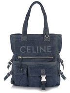 CELINE denim tote bag
