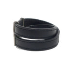 Saint Laurent Opium Double  Bracelet 536073 Black Silver G  Leather  Women Box  Bag