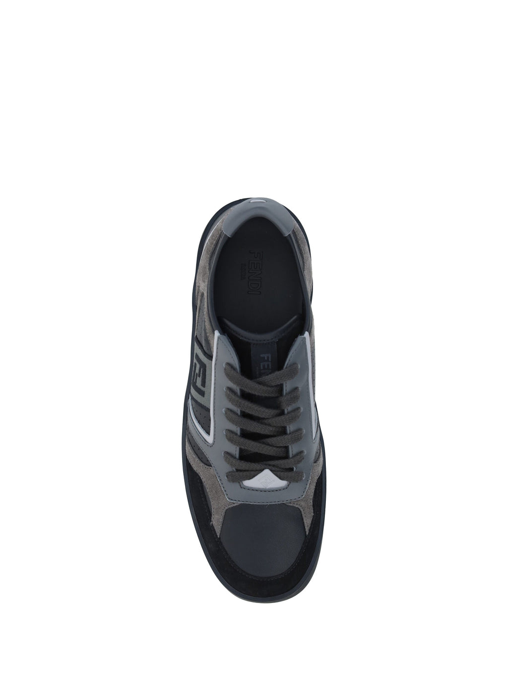 Fendi Elevate Your Steps with Sleek Monochrome Men's Sneakers
