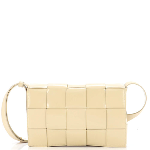 Bottega Veneta Cassette Crossbody Bag Maxi Intrecciato Patent