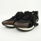 Louis Vuitton Run Away Line Suede Calf Leather Patent Monogram Canvas Sneakers