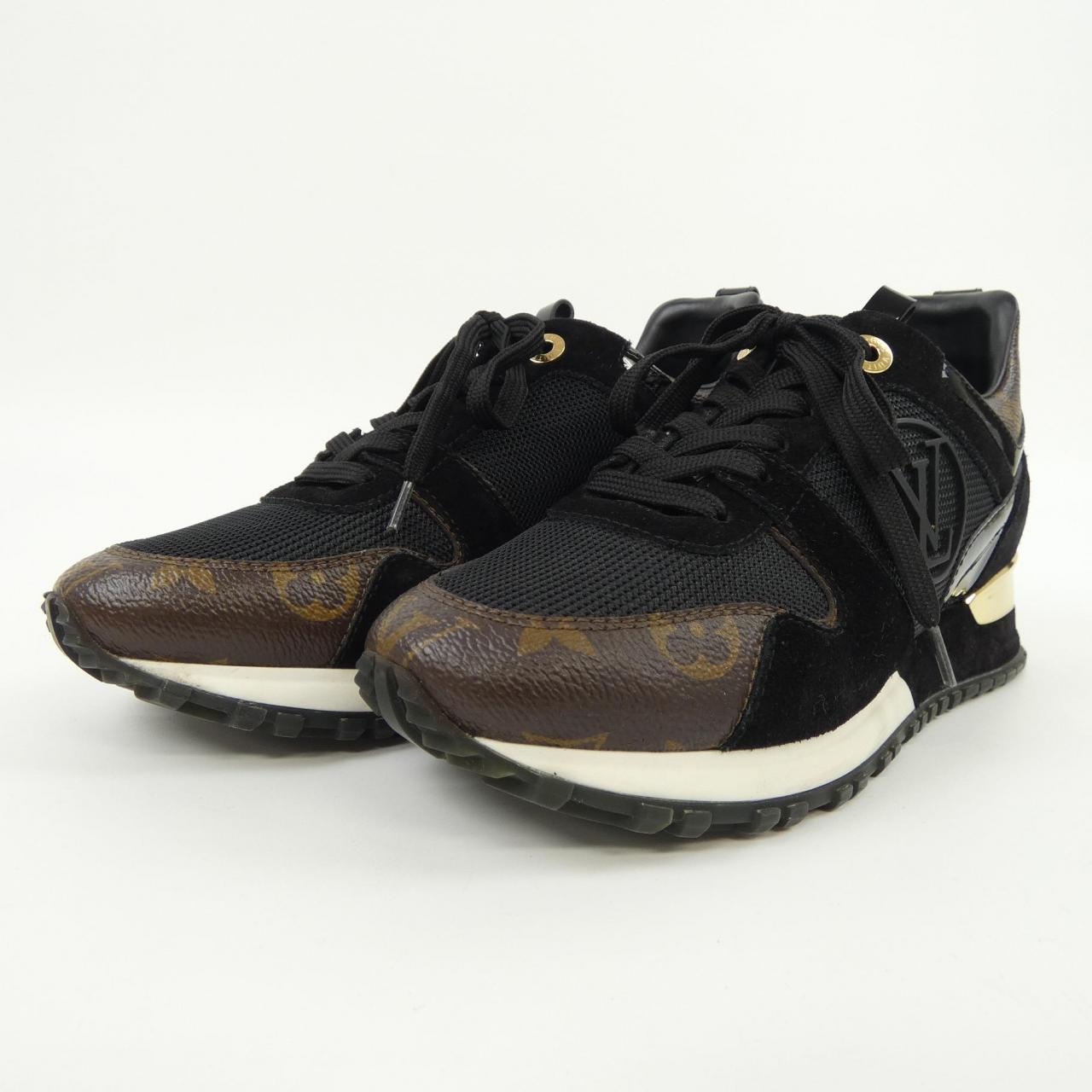 Louis Vuitton Run Away Line Suede Calf Leather Patent Monogram Canvas Sneakers