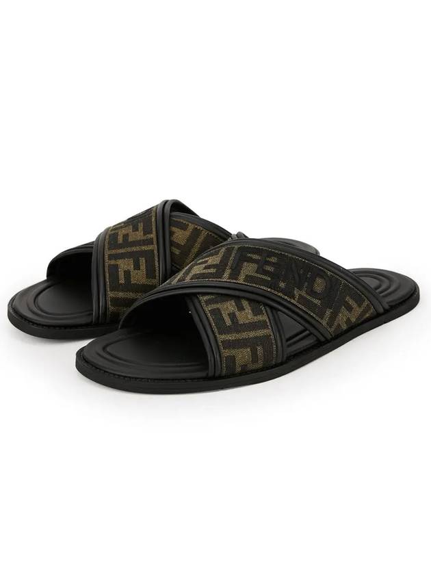 Fendi FF Logo Slipper Brown